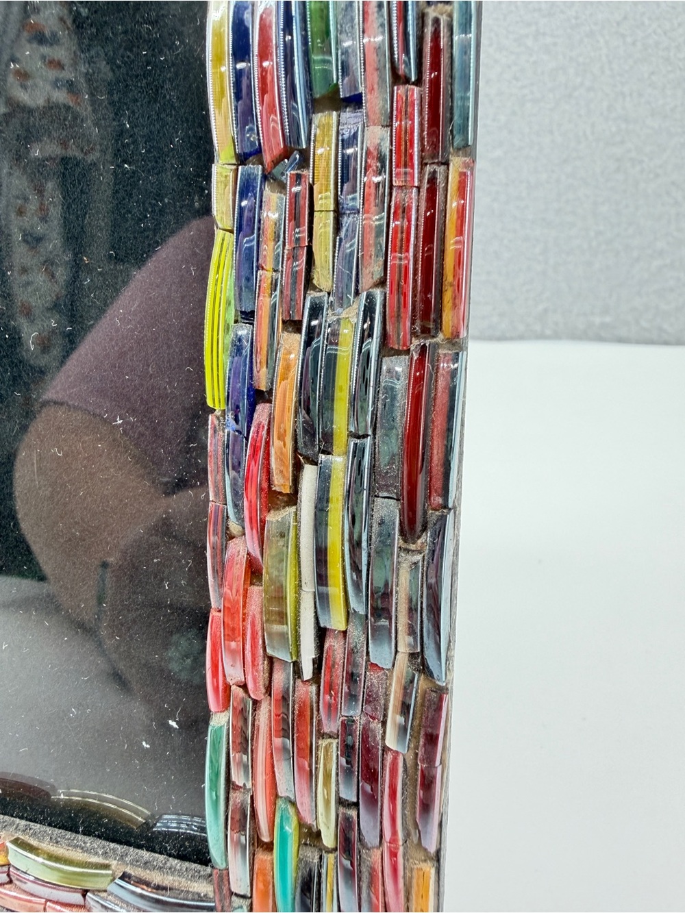 Cost Plus Multi Colored Glass Mosaic 4"x6" Free Standing Photo Picture Frame - Picture 8 of 14